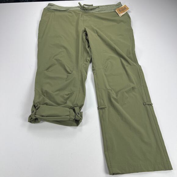 Duluth Trading Co. Armachillo Cooling Boot Cut Roll Leg Pants Green Size 18 - Picture 1 of 16